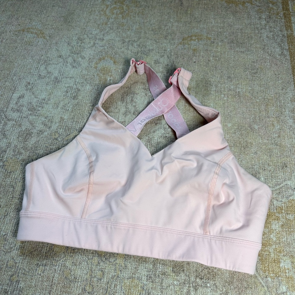 outdoor voices light pink sports bra